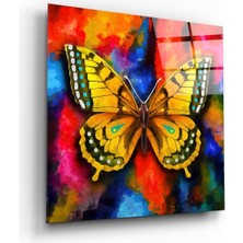 Beta Moda Hub Kelebek Cam Tablo NO:5096 | Hediyelik, Dekoratif, Ofis, Mutfak