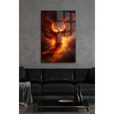 Beta Moda Hub Anka Kuşu Görkemli Tasarım Cam Tablo Ev Hediyesi Iş Yeri Hediyesi Kırılmaz Lüks Modern Tablo