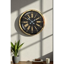Çetiner Group Prime Aurea Gold 52 cm Metal Duvar Saati