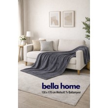 Bella Home Wellsoft Tv Battaniye | 130X170 cm | Koltuk & Tv Keyfi Için Sıcak ve Rahat