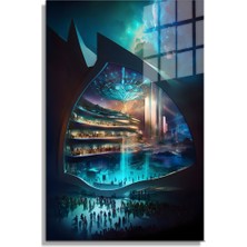 Beta Moda Hub Space/uzay Yapay Zeka Özel Tasarım Cam Tablo Ofis, Mutfak Çocuk Odası, Salon 217