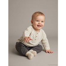 Lcw Bej Çizgili Erkek Bebek Gömlek ve Pantolon