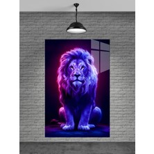 Beta Moda Hub Neon Aslan Cam Tablo Ev Dekorasyon,balkon Dekorasyonu,dekoratif,duvar Tablo,mutfak Tablo