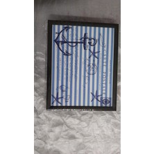 Es Dekor Siyah Kenar Denizci Arka Lacivert Minderli Desenli Keyif Tepsisi Kahvaltı Tepsisi