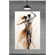 Beta Moda Hub Dans Eden Çift Cam Tablosu Yağlı Boya