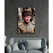 Beta Moda Hub Mustafa Kemal Atatürk Portresi Cam Tablo, Darbelere Dayanıklı Kırılmaz Temperli