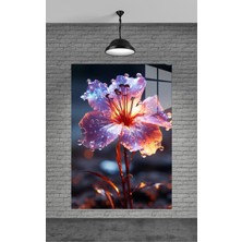 Beta Moda Hub Lila Çiçek Cam Tablo Ev Dekorasyon,balkon Dekorasyonu,dekoratif,duvar Tablo,mutfak Tablo