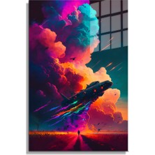 Beta Moda Hub Space/uzay Yapay Zeka Özel Tasarım Cam Tablo Ofis, Mutfak Çocuk Odası, Salon 72