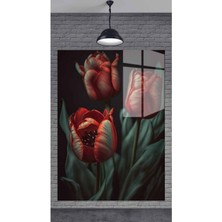 Beta Moda Hub Çiçek Dekoratif Temperli Cam Tablo