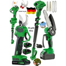 Normadia Akülü Şarjlı Ağaç Budama Testere Makası Teleskopik Yedek Bıçaklı