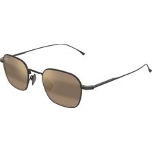 Maui Jim MJ0690S 00217 48 Unisex Polarize Kare Aynalı Siyah Metal Güneş Gözlüğü