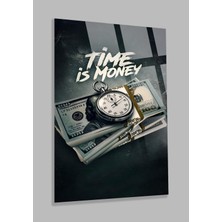 Beta Moda Hub Vakit Nakittir Dolar Uv Baskılı Kırılmaz Cam Tablo, Ev ve Ofis Yüksek Çözünürlüklü 4mm Cam Tablo