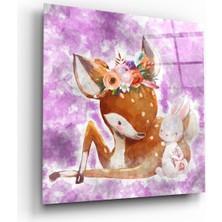 Beta Moda Hub Sevimli Ceylan Cam Tablo | Hediyelik, Dekoratif, Ofis, Mutfak