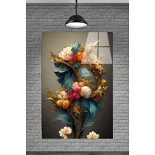 Beta Moda Hub Sevilen Nostaljik Çiçek Serisi Cam Tablo