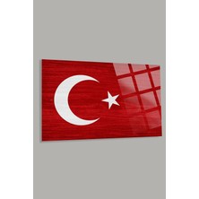 Beta Moda Hub Türk Bayrağı 5 Ev Ofis Okul Için 4mm Kırılmaz Temperli Yüksek Çözünürlüklü Cam Tablo