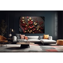 Beta Moda Hub Çiçek Dekoratif Temperli Cam Tablo