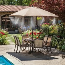 DS LLC Ieg ™ 10 Metre Kendin Yap Açık Alan Serinletme Sistemi - Nozzle Başlıklı Bahçe ve Teras Neml