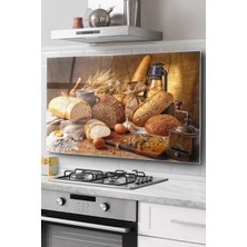 Beta Moda Hub Ocak Arkası Cam Koruyucu Tezgah Ankastre Arkası Koruyucu 76X50 cm | Ekmekler ve Buğday
