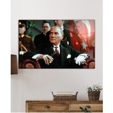 Beta Moda Hub Mustafa Kemal Atatürk Cam Tablo, Temperli ve Rodajlı Dayanıklı  Cam