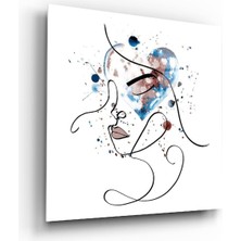 Beta Moda Hub Çizgilerin Yüzü Cam Tablo | Hediyelik, Dekoratif, Ofis, Mutfak