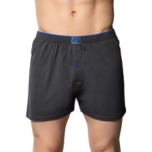 Gümüş 4020 3'lü  Erkek Penye Havlu Bel Düz Boxer