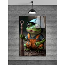 Beta Moda Hub Çalışan Işçi Kurbağa Cam Tablosu