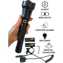 Selfbuysell Wison WS-5412 Tüfek Feneri, Geniş Açı Avcı El Feneri 20 Watt (5324)