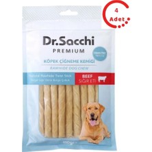 Dr.sacchi Sığır Derisi Burgu Köpek Ödülü 15'li 110 gr x 4 Adet