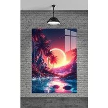 Beta Moda Hub Güneş ve Ağaçlar Cam Tablo Ev Dekorasyon,balkon Dekorasyonu,dekoratif,duvar Tablo,mutfak Tablo