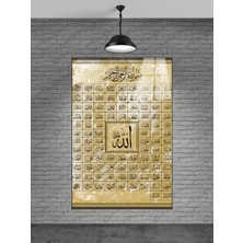 Beta Moda Hub Allah'ın 99 Ismi Cam Tablo Ev Dekorasyon,balkon Dekorasyonu,dekoratif,duvar Tablo,mutfak Tablo