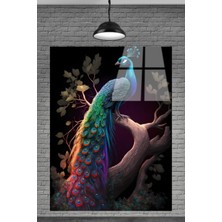 Beta Moda Hub Metacam Rengarenk Tavuskuşu Cam Tablosu