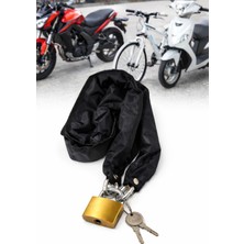 Vi Caro 10 mm Motor Zincir Kilit 150 cm Çelik Halat Güvenlik Kilidi Scooter Bisiklet Anahtarlı Motor Kilidi