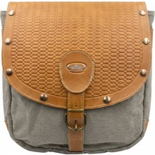 Trendbisiklet Retro Deri 16L  Arka Çanta Heybe (Monte Grappa  - Made In Italy)