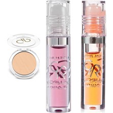 Golden Rose Pressed Powder NO:107 1 Paket... +2 Parça Kozmetik Seti