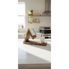 Jet Ağaçkakan Ahşap Kitap Standı - Koyu Ceviz, Oku&keyif