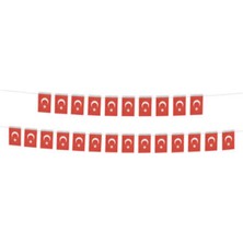 İstoç Parti Ay Yıldız Orta Boy Ipli Bayrak 40'lı 3 Adet