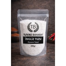 Tuvas Baharat Ingiliz Tuzu (Epsom Tuzu) 200GR | Saf Magnezyum Sülfat, Çok Amaçlı Kullanım