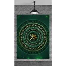 Beta Moda Hub Allah'ın 99 Ismi Cam Tablo Ev Dekorasyon,balkon Dekorasyonu,dekoratif,duvar Tablo,mutfak Tablo,