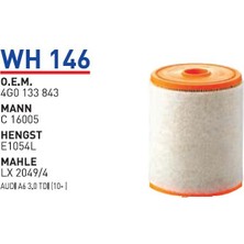 Wunder Filter Audı A6 3.0 Tdı  Uyumlu Hava Filtresi Wh 146