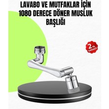 Indispensablely 2 Modlu 1080° Dönebilen Musluk Başlığı Esnek 3 Eklemli Hareketli Tasarım