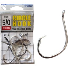 Sea Horse Circle Power Carbon Hooks Oty:4 No:5/0
