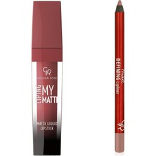 Golden Rose Liping My Matte No:19 - Ruj... +1 Parça Kozmetik Seti