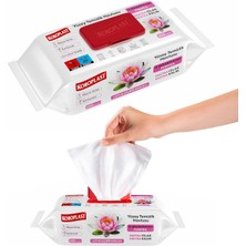 Koroplast Yüzey Temizlik Havlu ve Mendil 100'LÜ Lotus Kokulu Sirke Karbonatlı Cam Ayna