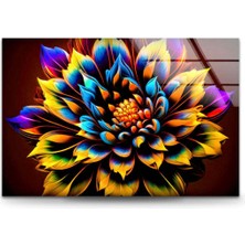 Beta Moda Hub Çiçek Temperli Cam Duvar Tablosu