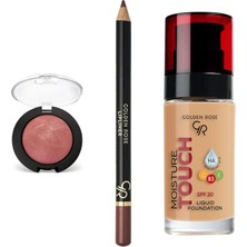 Golden Rose Baked Blush On No: 08 - Işıltılı Allık... +2 Parça Kozmetik Seti