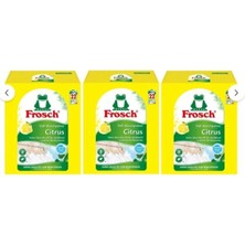 Frosch Citrus Beyazlar Için Toz Çamaşır Deterjanı 1,45 Kg–22 Yıkama x 3 Adet, Bitki Bazlı, Vegan