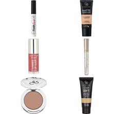 Golden Rose Flash Liner Eyeliner NO:112 True Black - Göz Kal... +5 Parça Kozmetik Seti