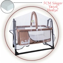 Chubby Baby Candy Sepet Beşik Anne Yanı Portatif Beşik 5 CM Sünger Yatak