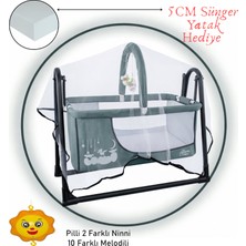 Chubby Baby Müzikli Melodi Kutulu Candy Sepet Beşik – Sallanır, 2 Peluş Oyuncaklı Beşik