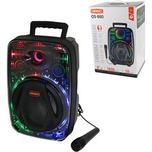 Selfbuysell Karaoke Mikrofonlu Wireless Hoparlör - Speaker Fm Radıo Işıklı USB Şarjlı 10W - Tf - Aux 1x8 Inch PL-4657 (5324)